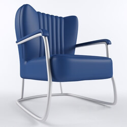 Arm chair - Arm Chair Kansas Blue Velvet 