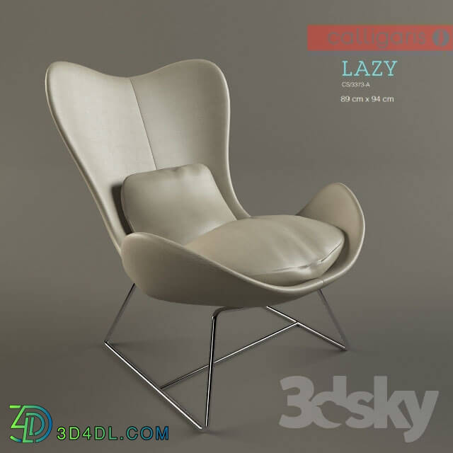 Arm chair - Chair Calligaris Lazy leather