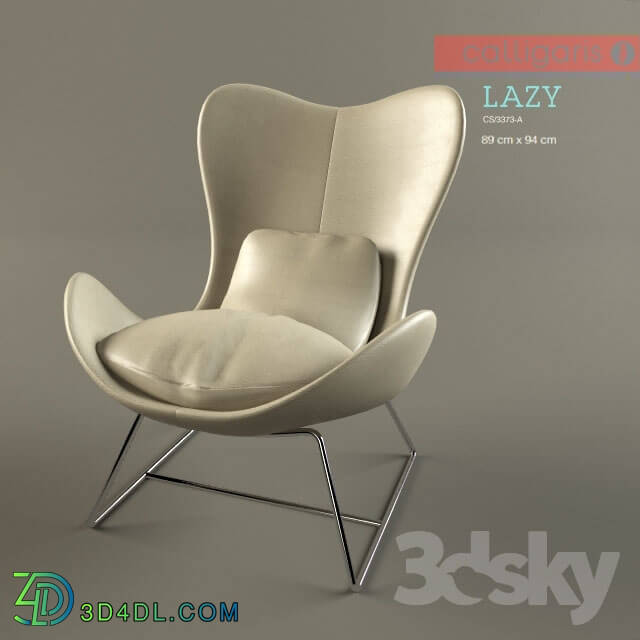 Arm chair - Chair Calligaris Lazy leather