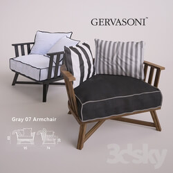 Chair - Gray 07 Armchair by Gervasoni - Two Types 
