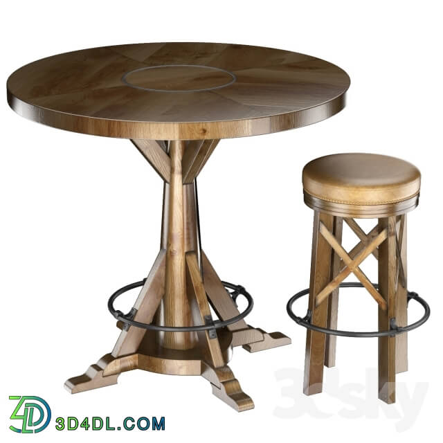 Table _ Chair - HUNTINGDON COLLECTION table and bar stool