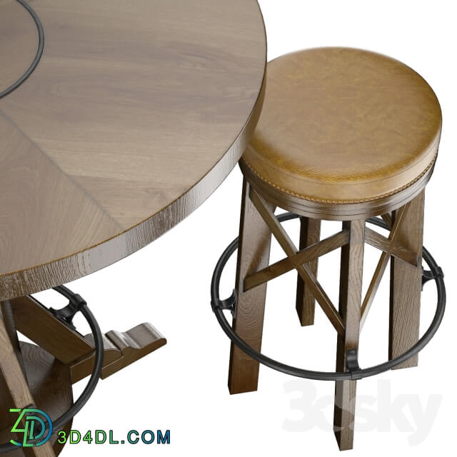 Table _ Chair - HUNTINGDON COLLECTION table and bar stool