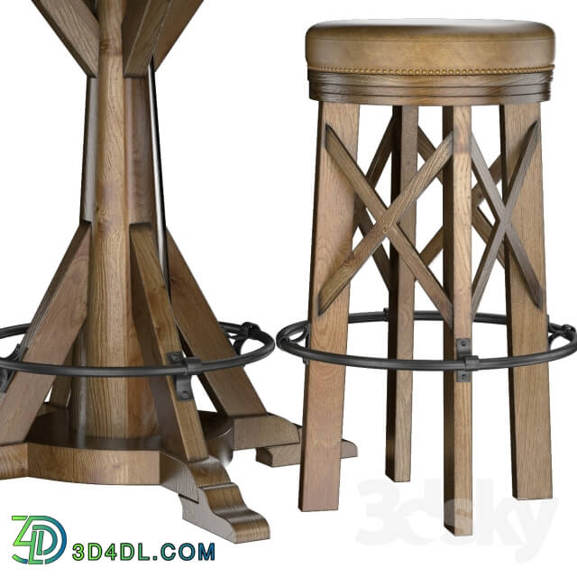 Table _ Chair - HUNTINGDON COLLECTION table and bar stool