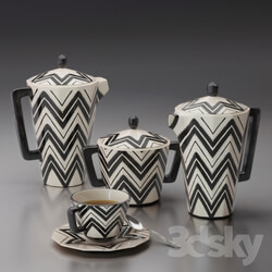 Tableware - Tea Set _quot_Czech Cubism_quot_ Pavel Janek 