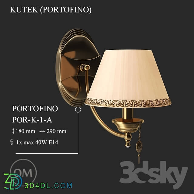 Wall light - KUTEK _PORTOFINO_ POR-K-1-A