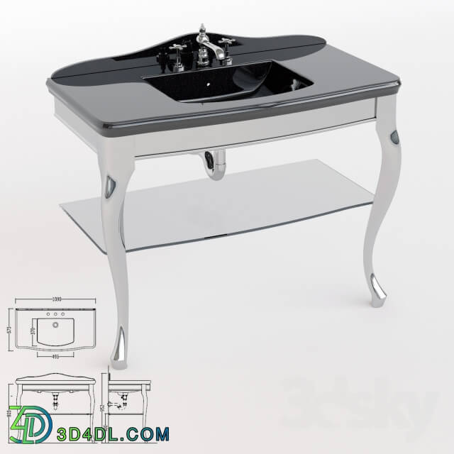 Wash basin - Single console washbasin JACQUELINE Devon_Devon