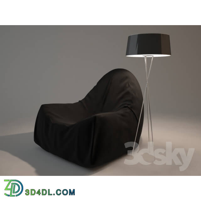 Arm chair - Beskarkasnoe armchair _HiPoly