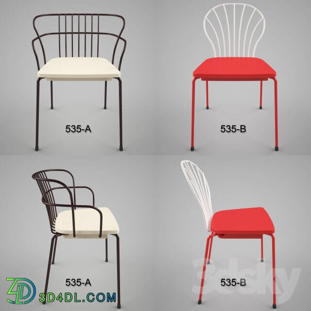 Chair - Metalmobil Flint 535-A 535-B