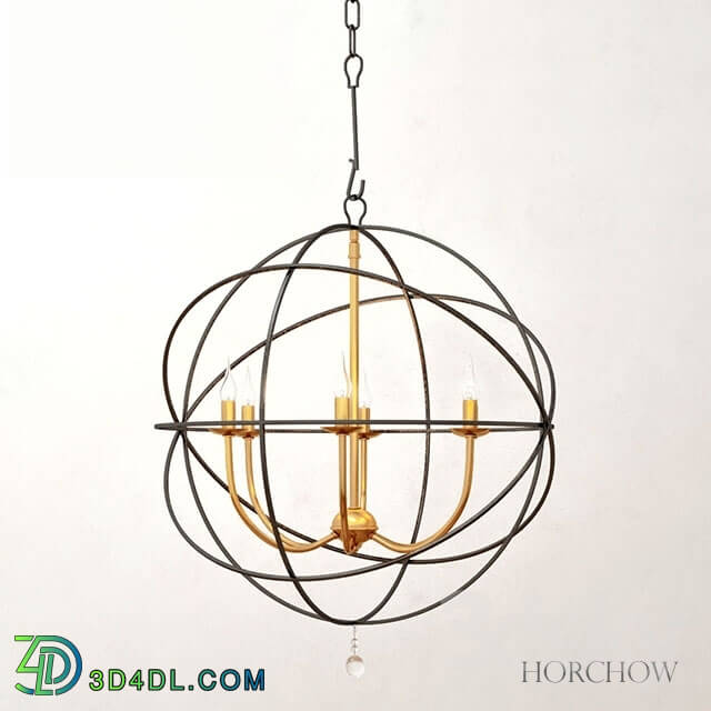 Ceiling light - Gold Orbit 6-Light Chandelier