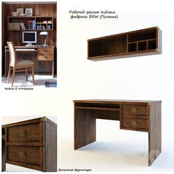 Table - Desk and bookcase Indiana BRW 