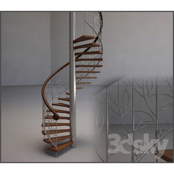 Staircase - staircase with forged handrails 