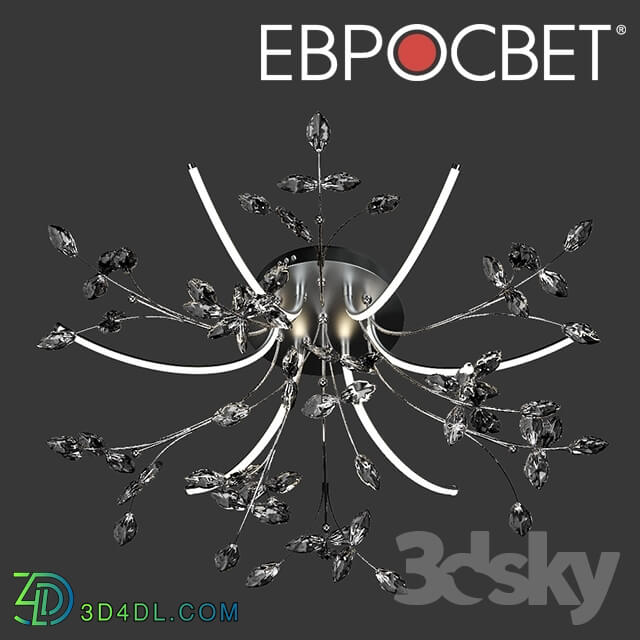 Ceiling light - OM LED chandelier with crystal Euro-light 90037_6
