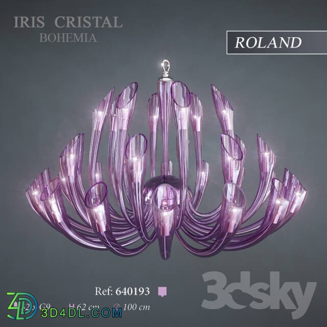 Ceiling light - Roland Purple Chandelier