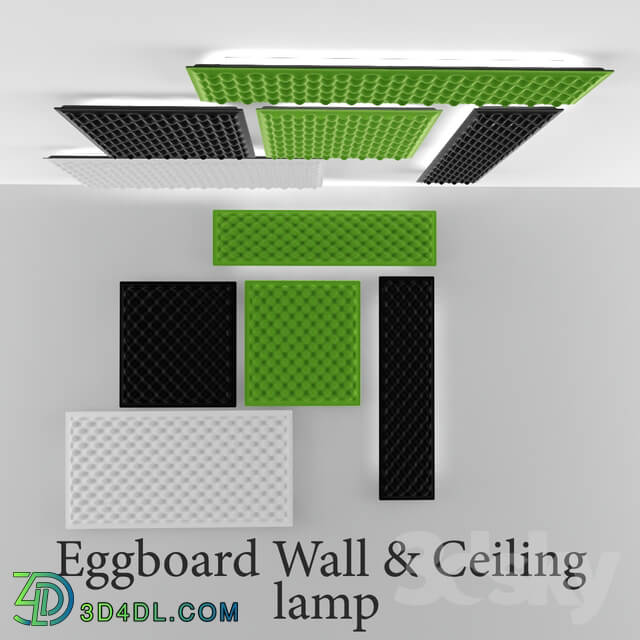 Ceiling light - Eggboard wall and ceiling