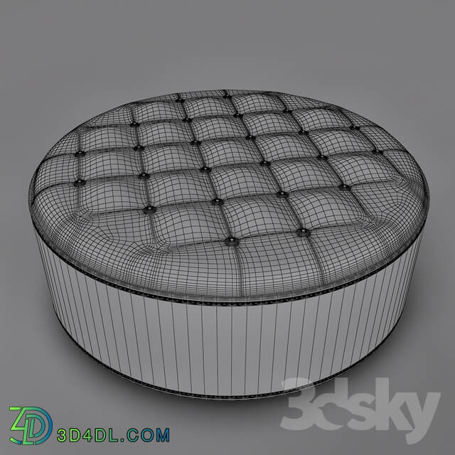 Other soft seating - Round Leather Ottoman Foot rest