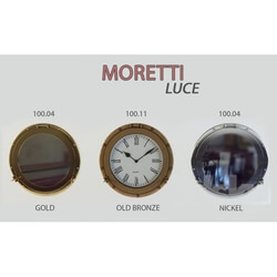 Other decorative objects - MORETTI Luce Clock and mirrors 