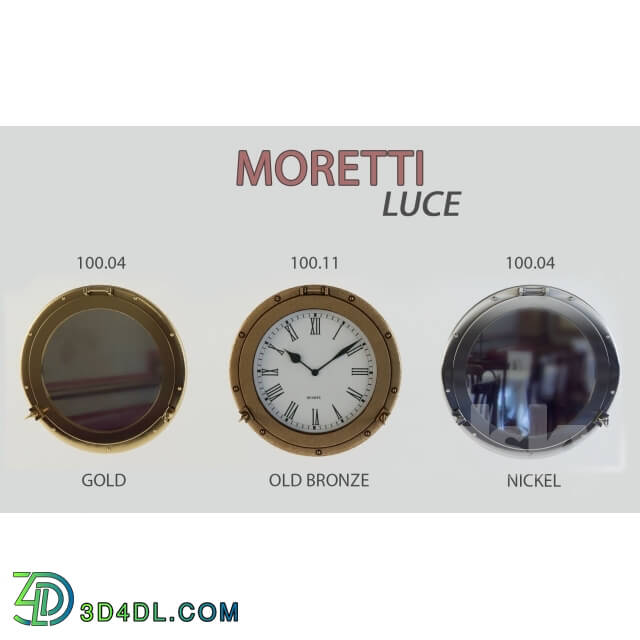 Other decorative objects - MORETTI Luce Clock and mirrors