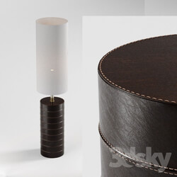 Table lamp - Cylynder Leather Lamp 