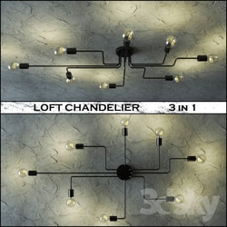 Ceiling light - LOFT CHANDELIER 3 in 1 