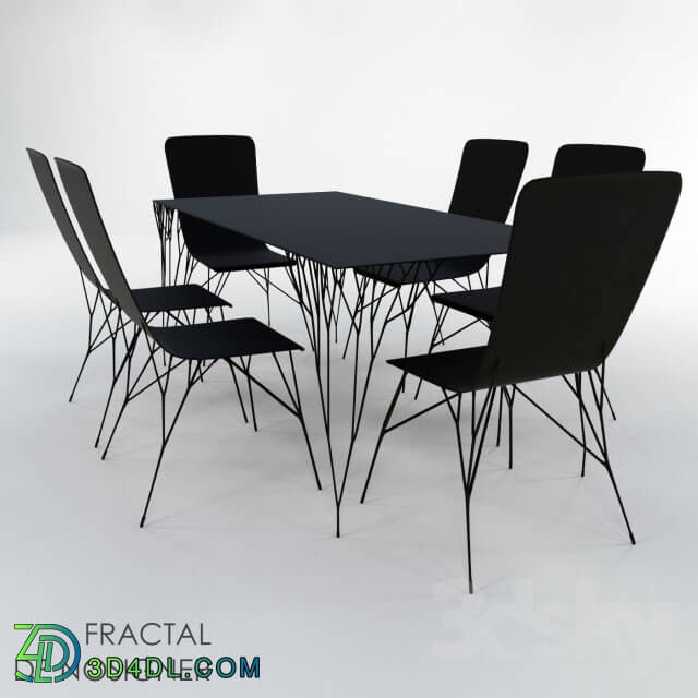 Table _ Chair - Dining table FRACTAL DE NOSIGNER