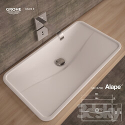 Wash basin - Washbasin Alape UB.TA700. Mixer - Grohe Allure E 
