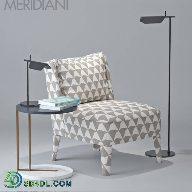 Arm chair - Chair Meridiani Cecile