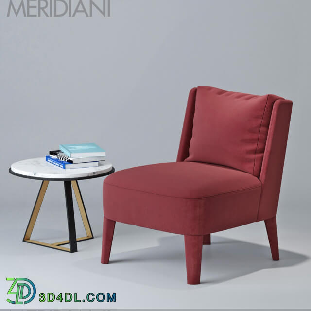 Arm chair - Chair Meridiani Cecile