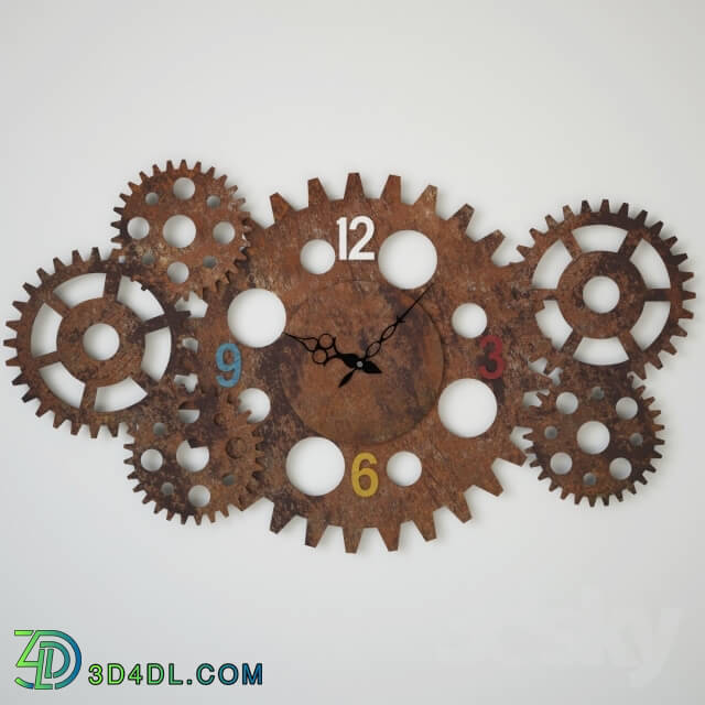 Other decorative objects - Wall Clock Gear Wheel