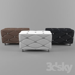 Other soft seating - Leather pouf 