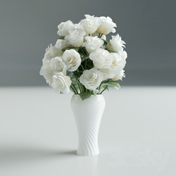 Plant - White Rose in Vase 