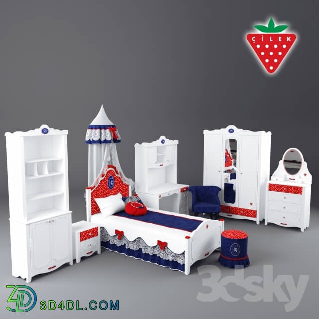 Full furniture set - baby furniture Cilek_ Series Strawberry