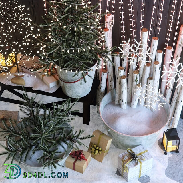 Decorative set - Christmas decor_ Entrance group 1