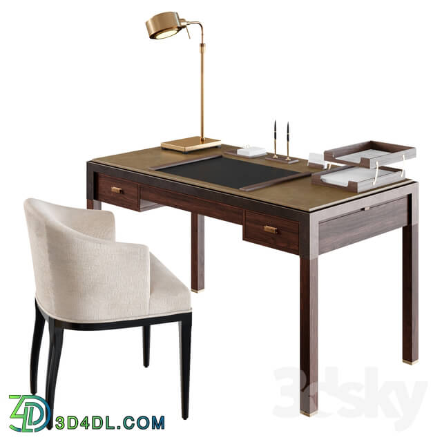 Table _ Chair - Amysomerville Theorem Desk_ Amysomerville Mebsuta and Arteriors Elmer