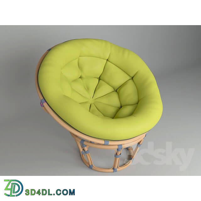 Arm chair - Round wicker chair papasan