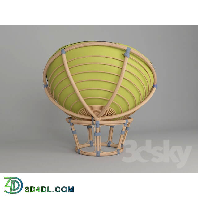 Arm chair - Round wicker chair papasan