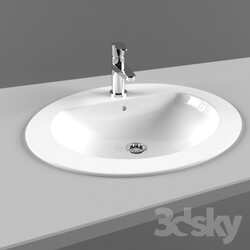 Wash basin - Flush sink with mixer 