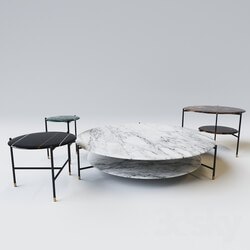 Table - Meridiani Adrian round tables 