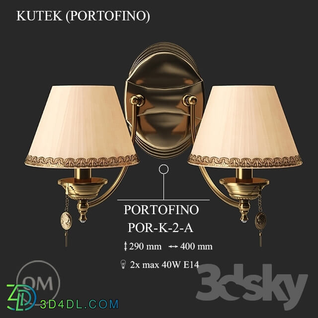 Wall light - KUTEK _PORTOFINO_ POR-K-2-A