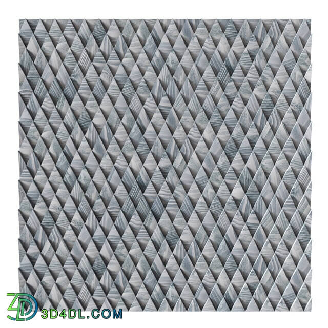 Other decorative objects - 3d panel of diamond-shaped wooden elements