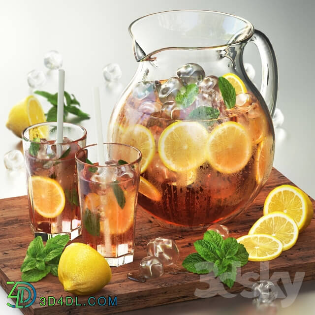 Food and drinks - Iced tea with lemon