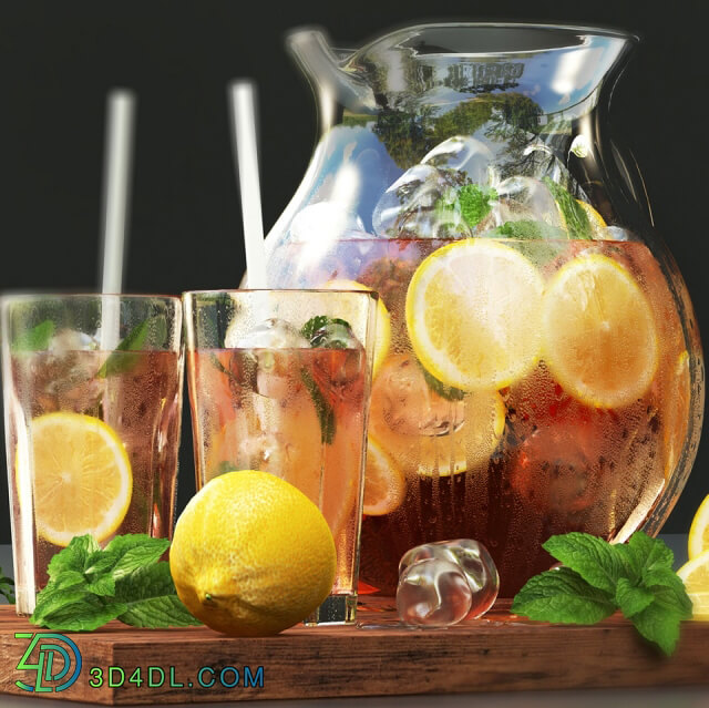 Food and drinks - Iced tea with lemon