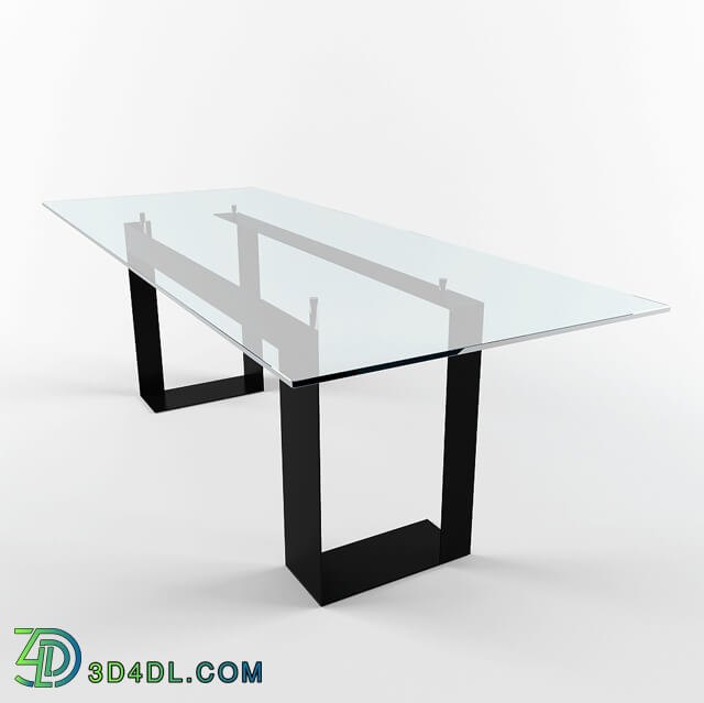 Table - Tonelli Design MILES Rectangular glass table