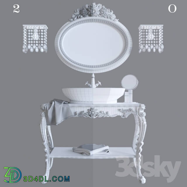 Bathroom furniture - Stand sink Maison Ego srl Specchiere 7.1506-Q-AO