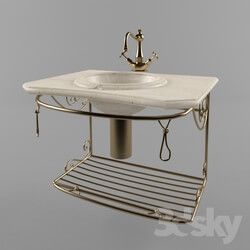 Wash basin - Consolle Nodo Travertino 