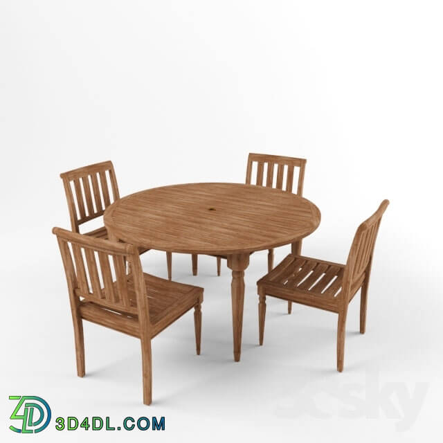 Table _ Chair - Table _quot_Millbrook Round Dining Table_quot_ and chairs _quot_Millbrook Wood-Seat Side Chair_quot_