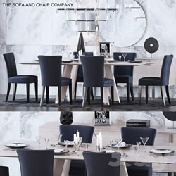 Table _ Chair - The Sofa _amp_ Chair Company Set 9 