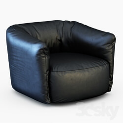 Arm chair - Santa Monica Leather Swivel Armchair Poliform 