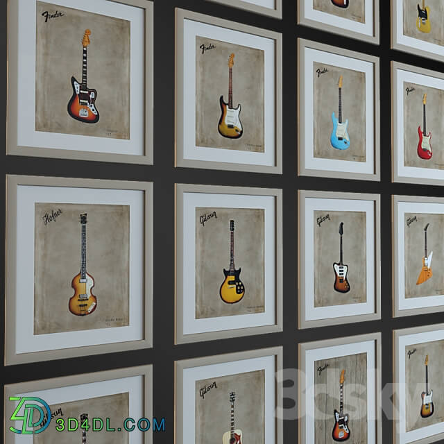 Frame - Mark Rogan - Classic Guitars. Poster.