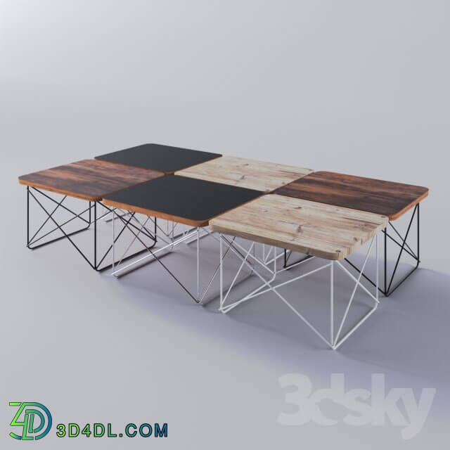 Table - Eames Wire Base Low Table by Charles _amp_ Ray Eames