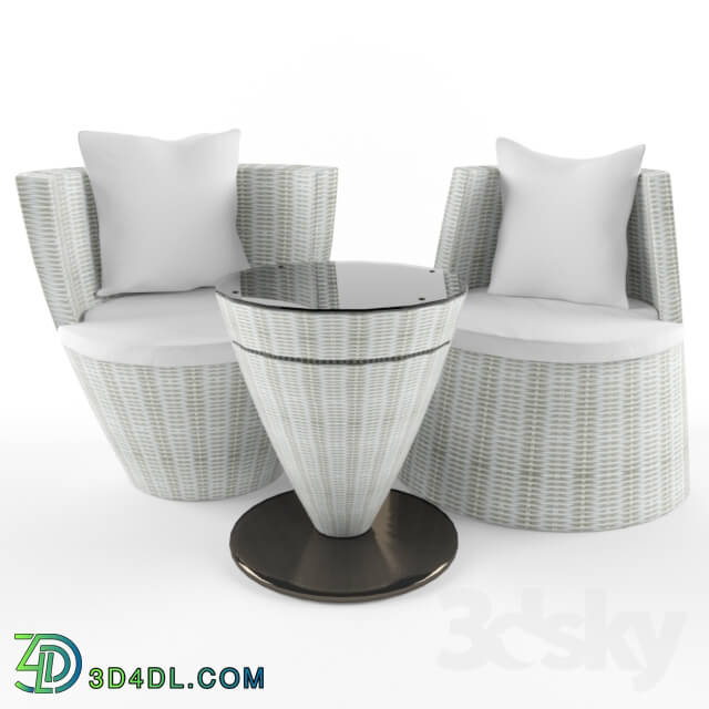 Other architectural elements - Rattan rest furniture White Status SSG-20